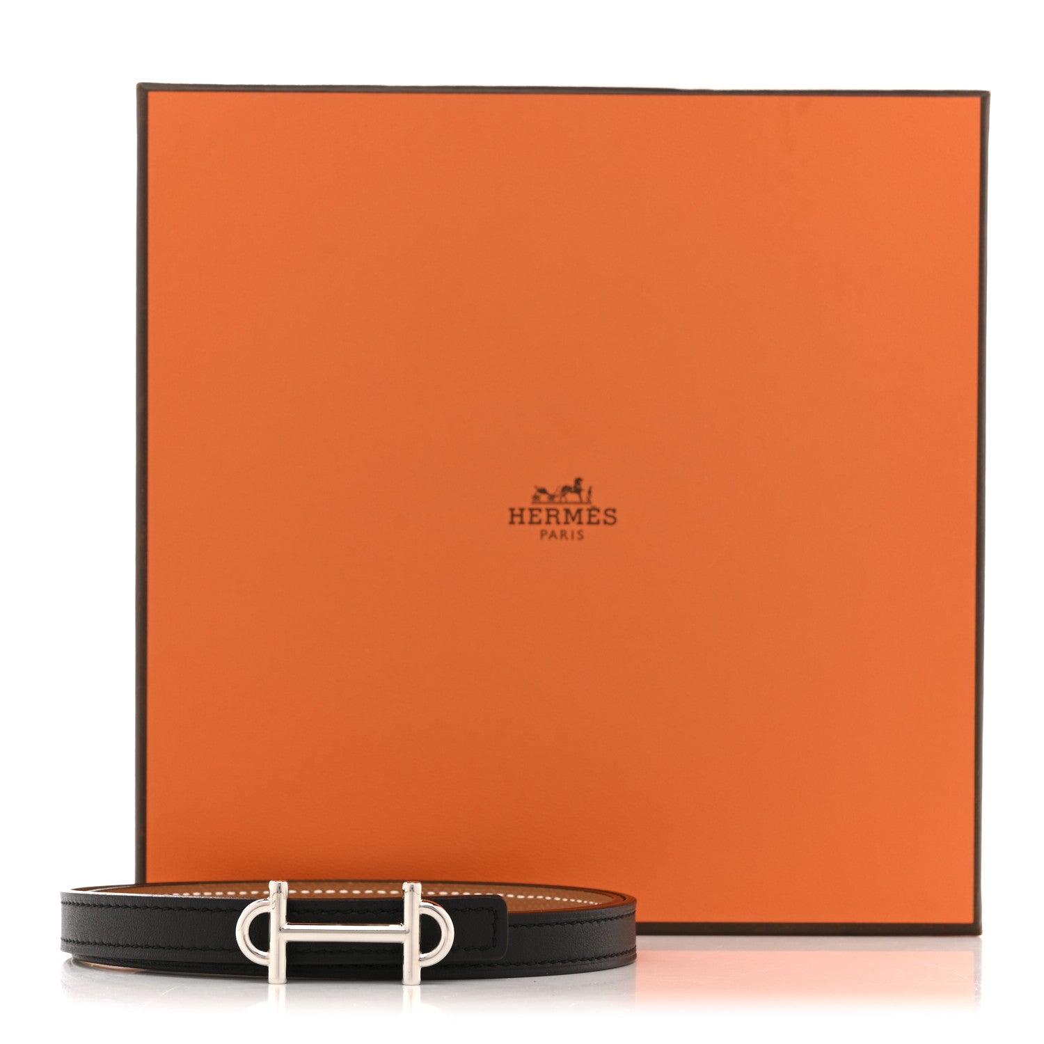 Hermes Swift Epsom 13mm Gamma Belt 70 28 Black Gold 1855341