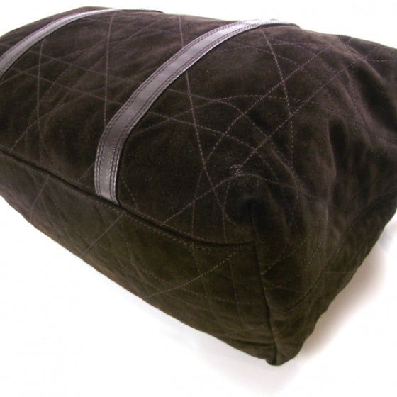 Suede Cannage Bag Brown