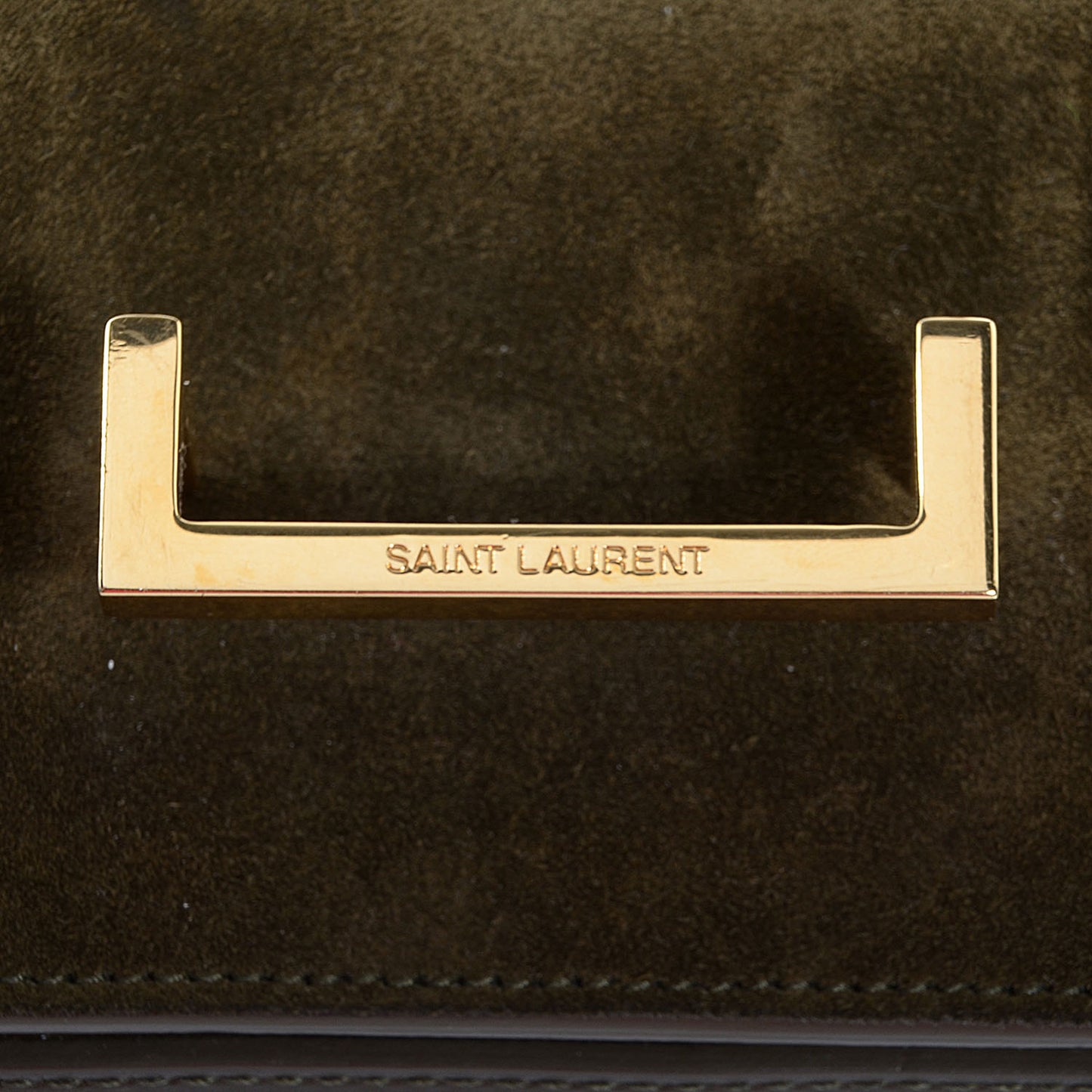 Suede Small Lulu Crossbody Bag Kaki