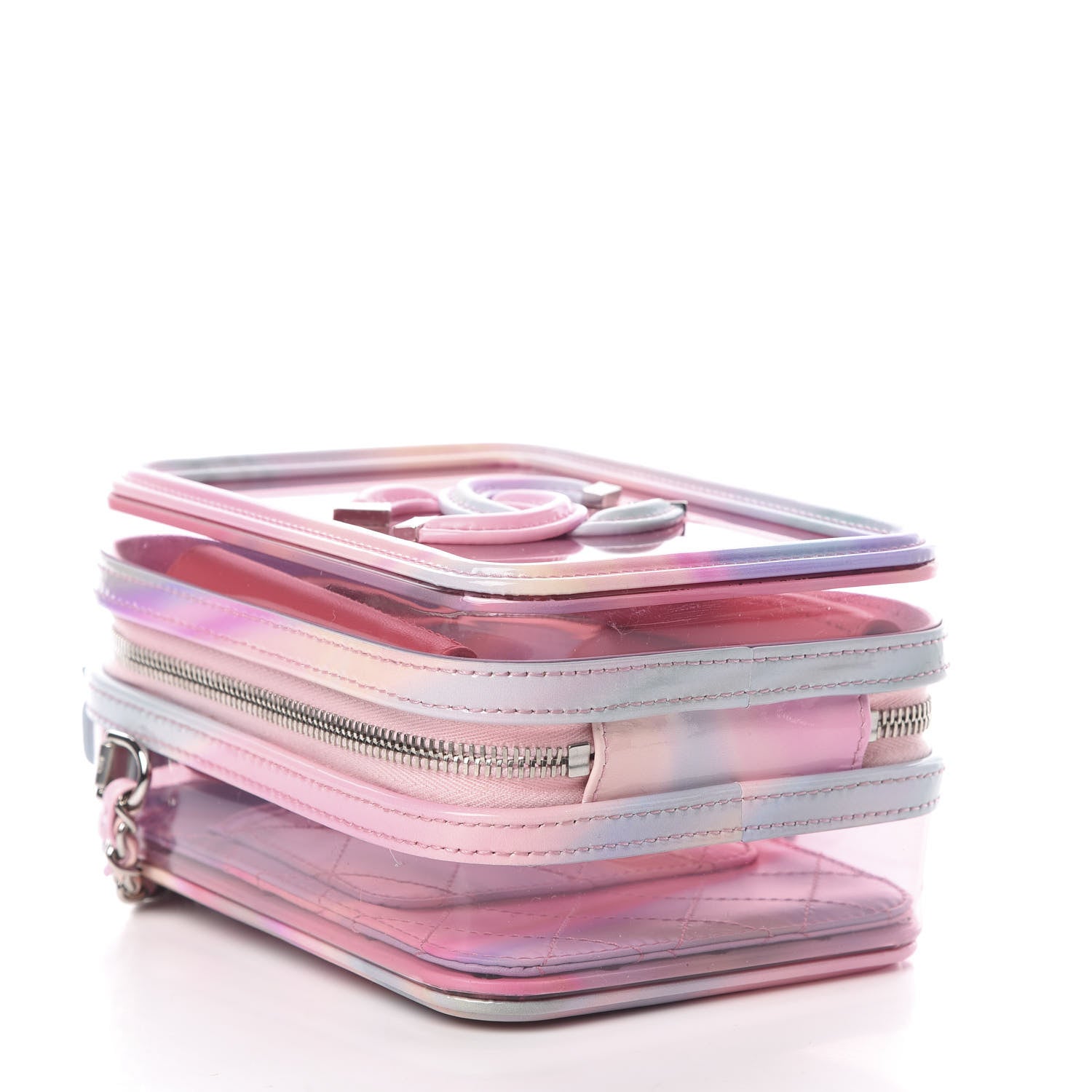 Chanel PVC Patent Calfskin Patent Lambskin Vertical Vanity Case Pink 4 of 10