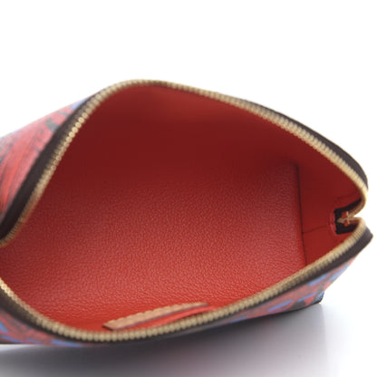 Louis Vuitton Monogram Jungle Dots Cosmetic Pouch Coquelicot Denim 4 of 7