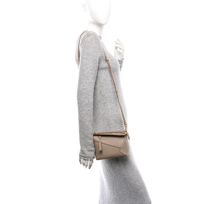 Loewe Soft Grained Calfskin Mini Puzzle Edge Bag Sand 2 of 10
