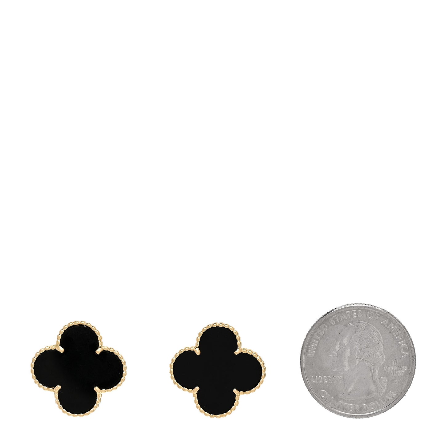 18K Yellow Gold Black Onyx Magic Alhambra Earrings
