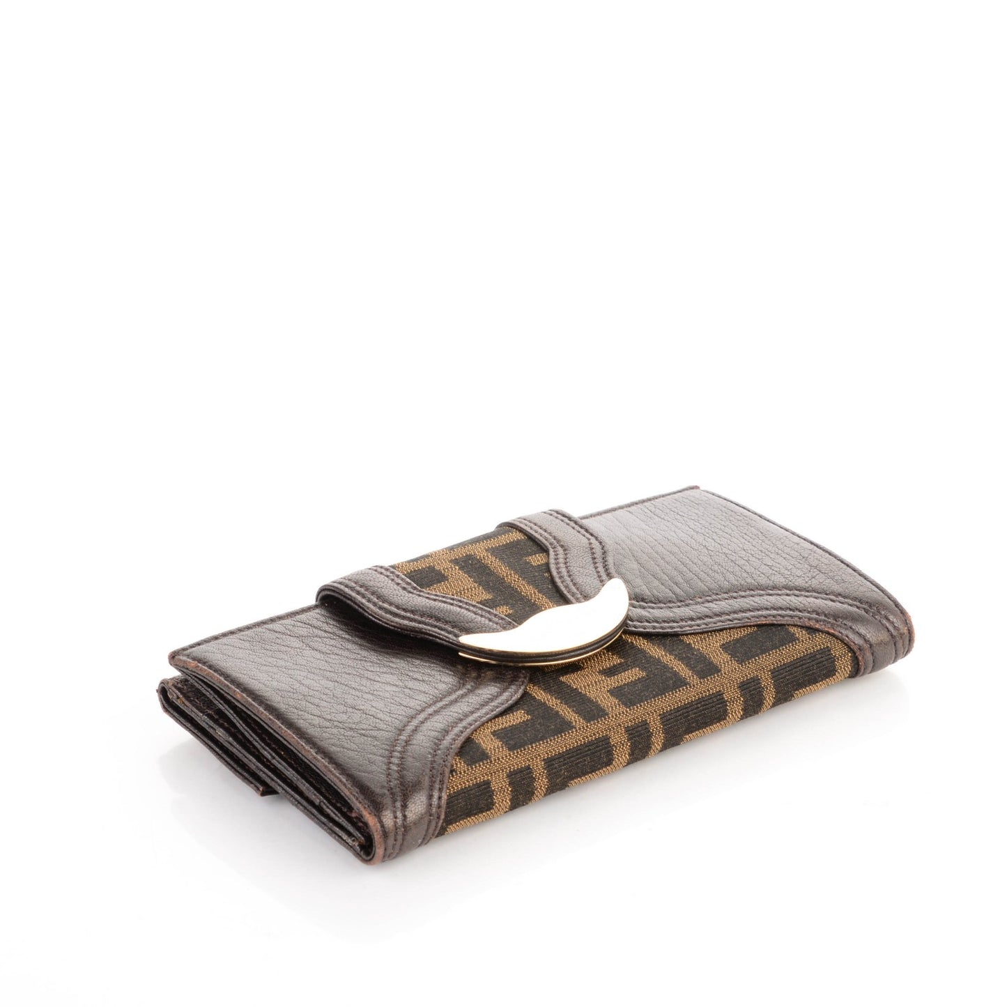 Zucca Nappa Nuvolata Vitello Tortuga Spy Continental Wallet Tobacco Moro