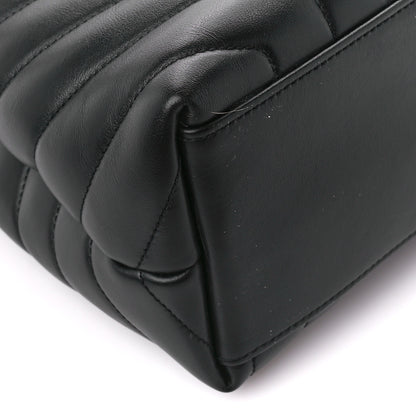 Saint Laurent Calfskin Y Quilted Monogram Monochrome Medium Loulou Chain Satchel Black 11 of 12