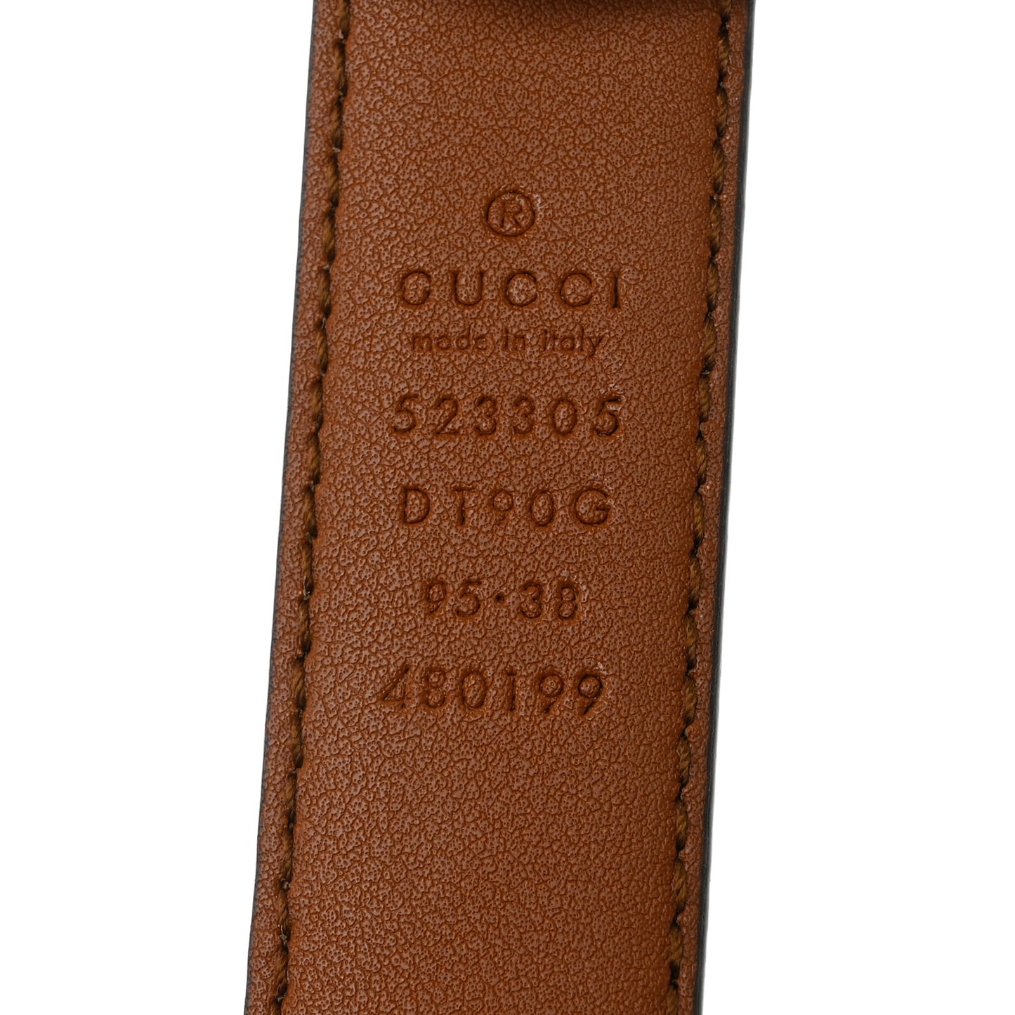 Calfskin Icaro G Cube 25mm Belt 95 38 Brown