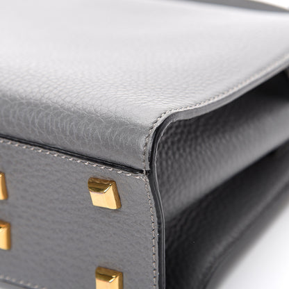 Valentino Garavani Grained Calfskin Small My Rockstud Frame Bag Gray 9 of 15