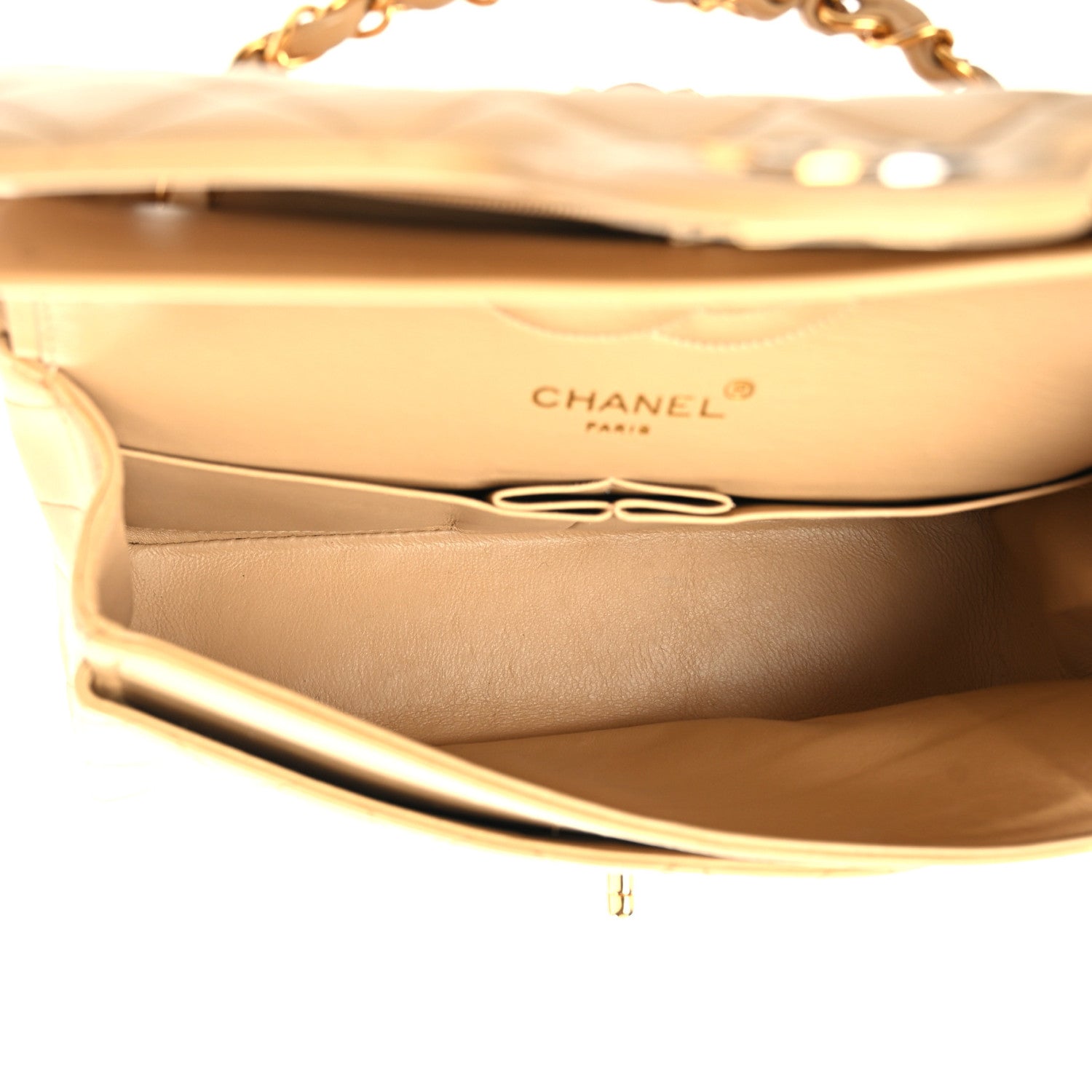 Chanel Lambskin Quilted Small Double Flap Beige 4 of 19