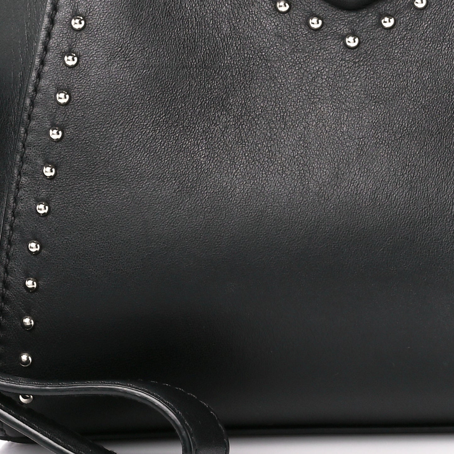 Calfskin Small Studded Antigona Beauty Wristlet Black