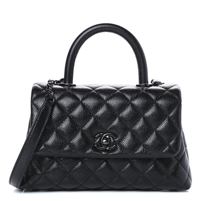 Chanel Caviar Quilted Mini Coco Handle Flap So Black 1 of 9