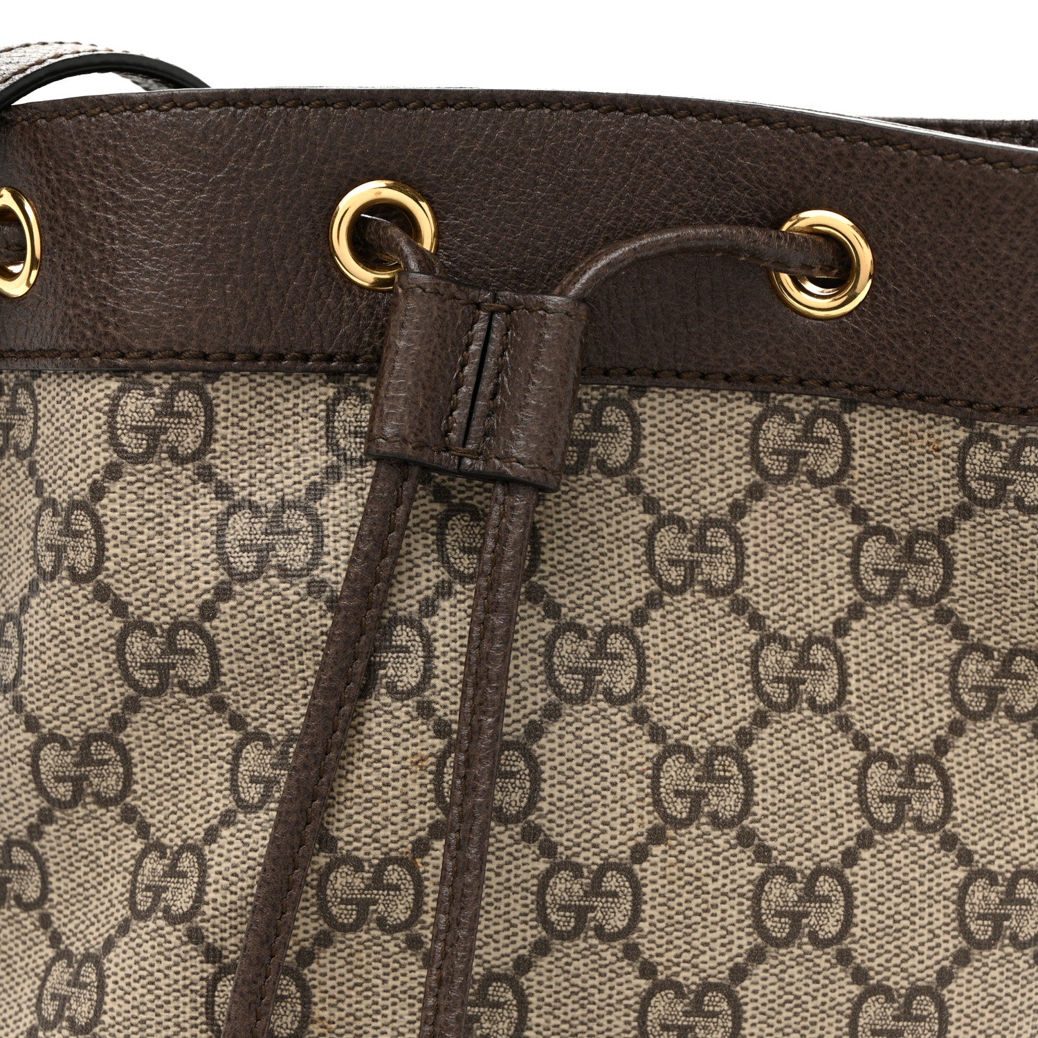 Gucci GG Supreme Monogram Web Mini Ophidia Bucket Bag Brown Brown 8 of 10