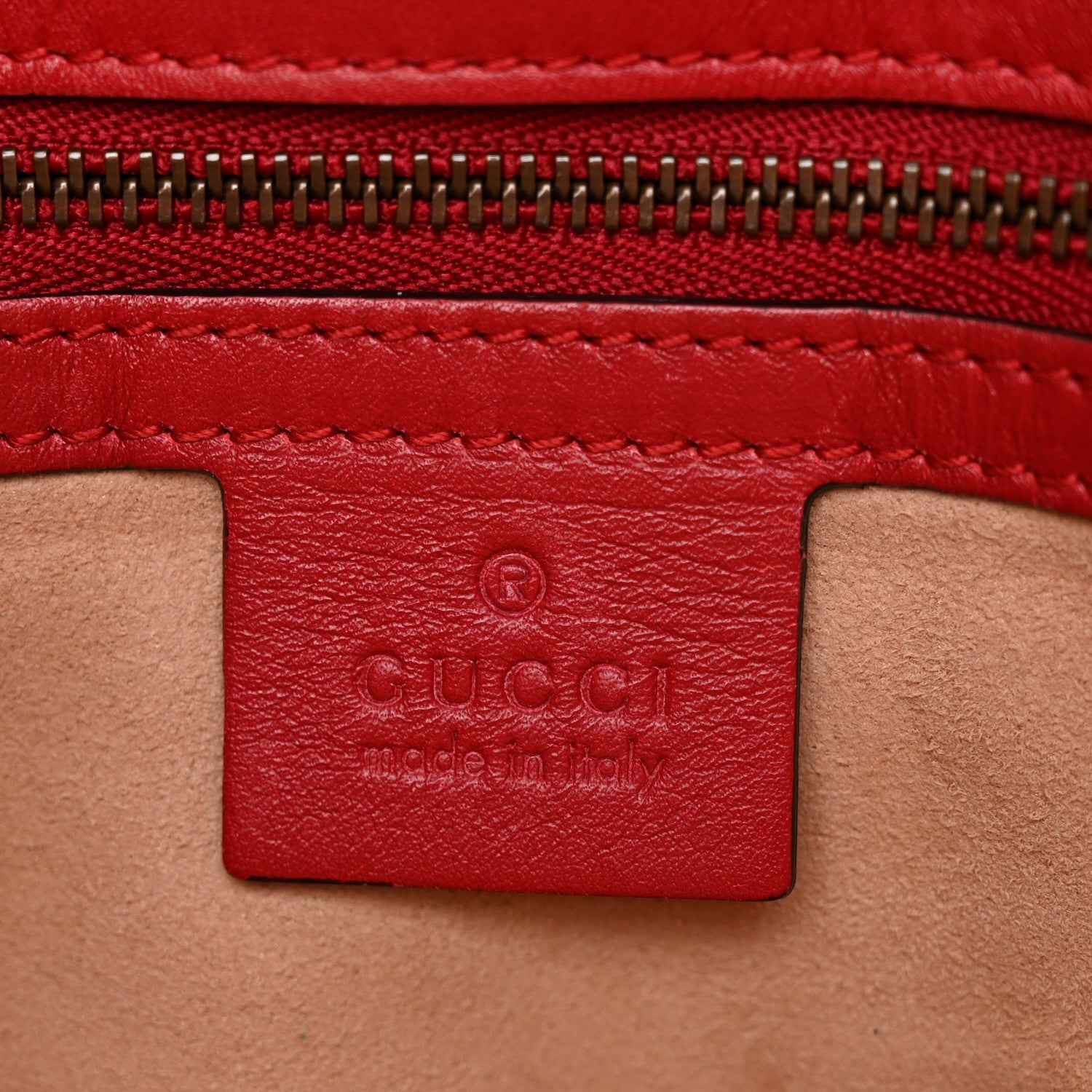 Gucci Calfskin Matelasse Medium GG Marmont Open Top Shoulder Bag Hibiscus Red 6 of 10