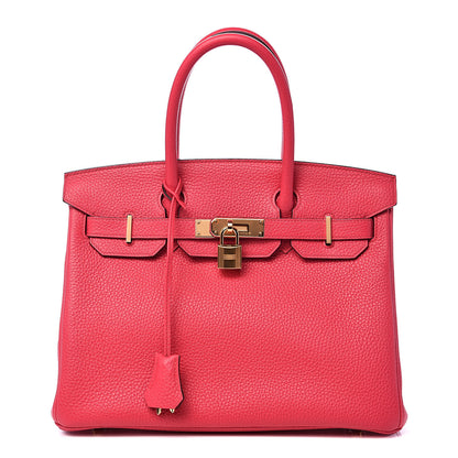 Hermes Taurillon Clemence Birkin 30 Rose Extreme 1 of 29