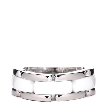 Chanel 18K White Gold White Ceramic Medium Ultra Ring 51 5.25 1 of 4