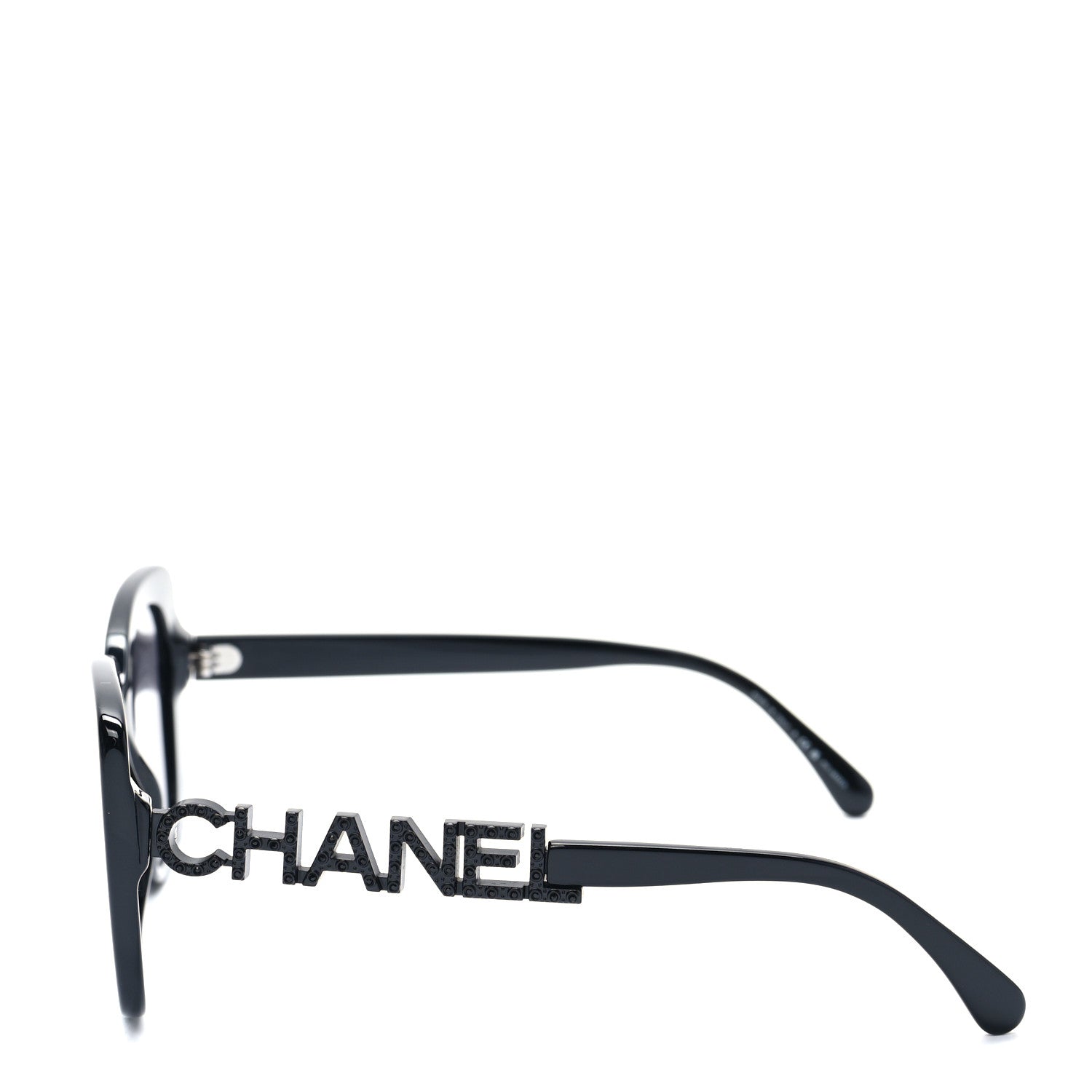 Chanel Acetate Strass Square Sunglasses 5422-B Black 3 of 6