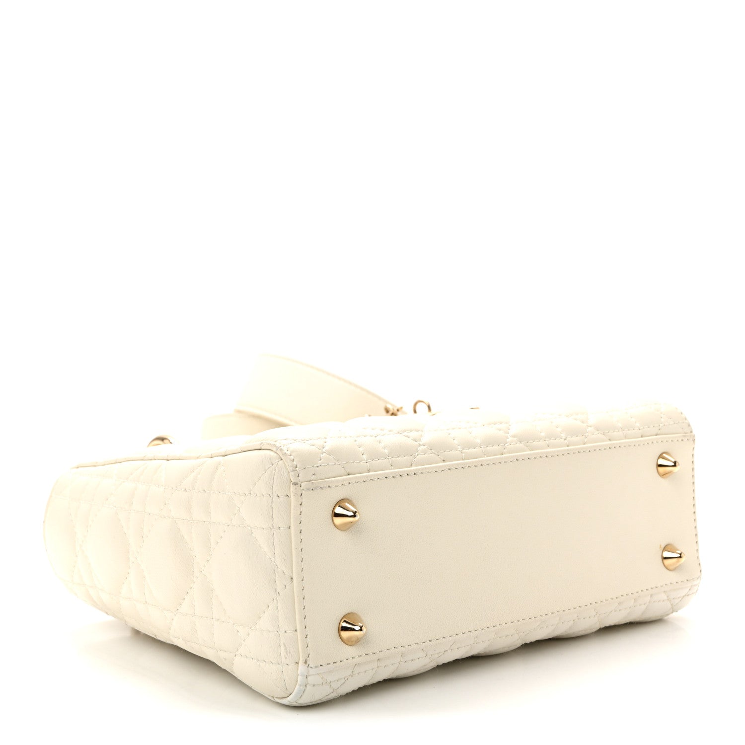 Christian Dior Lambskin Cannage Small My ABCDior Lady Dior White 4 of 9