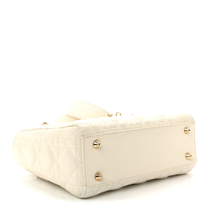 Christian Dior Lambskin Cannage Small My ABCDior Lady Dior White 4 of 9