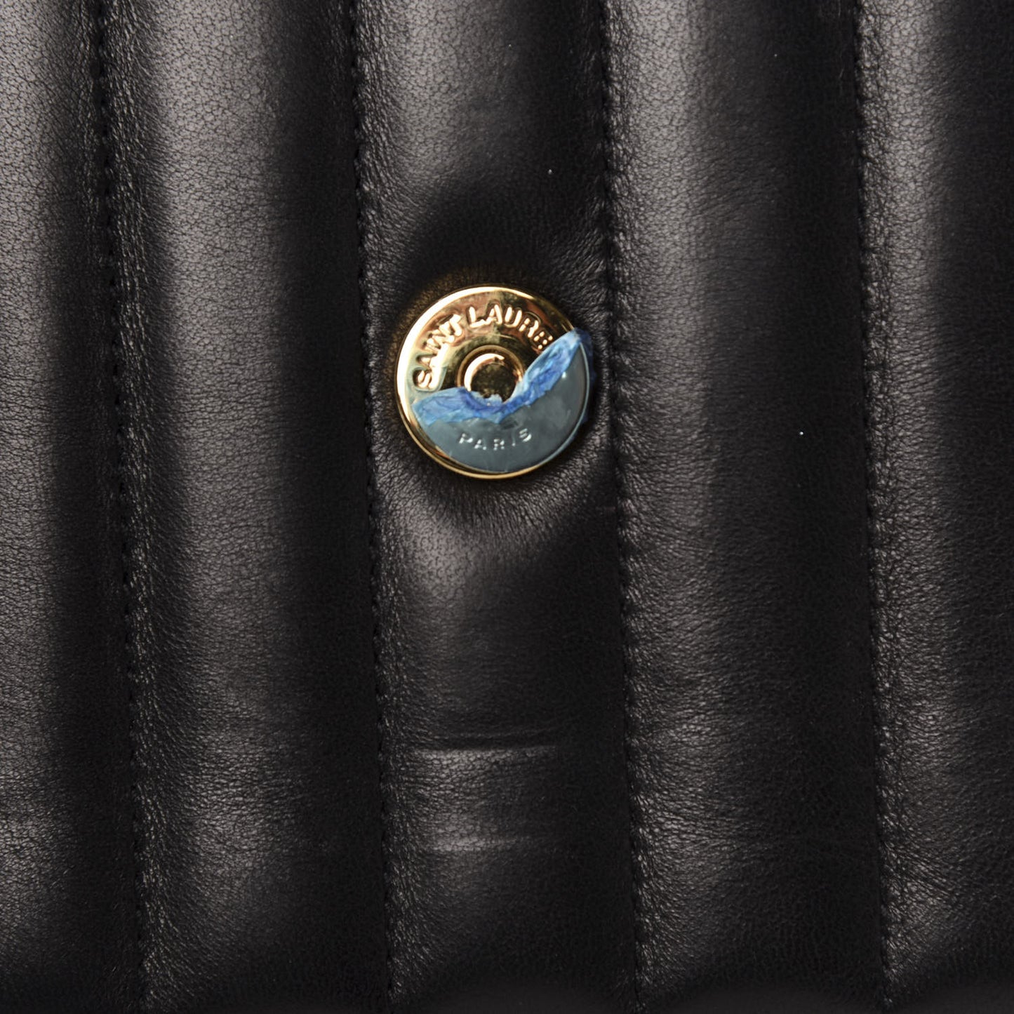 Lambskin Matelasse Monogram Small Vicky Chain Bag Black
