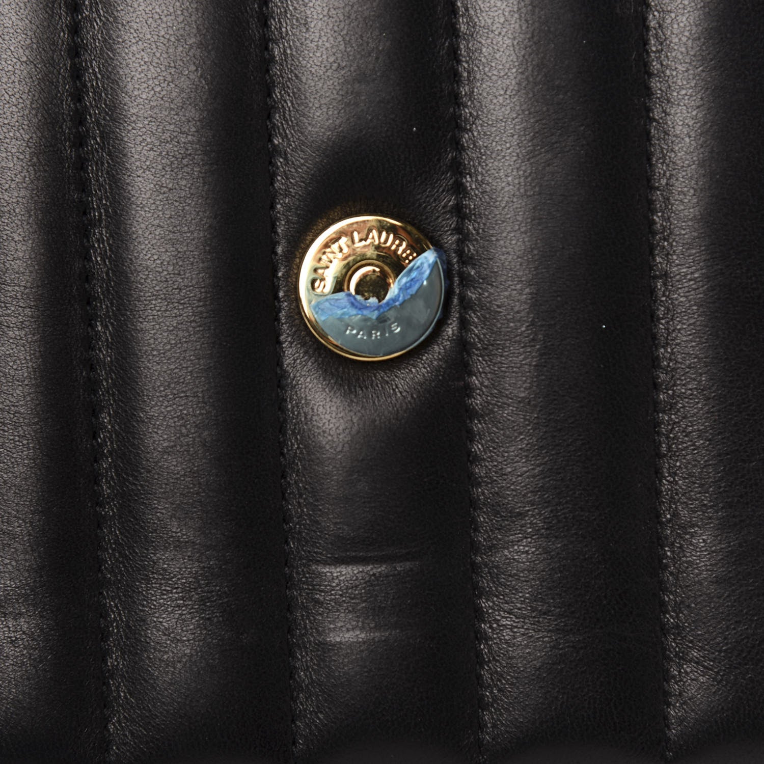 Saint Laurent Lambskin Matelasse Monogram Small Vicky Chain Bag Black 8 of 11