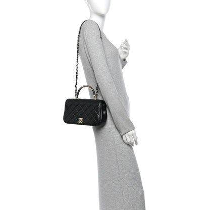 Chanel Lambskin Small Carry Chic Flap Black 2 of 10