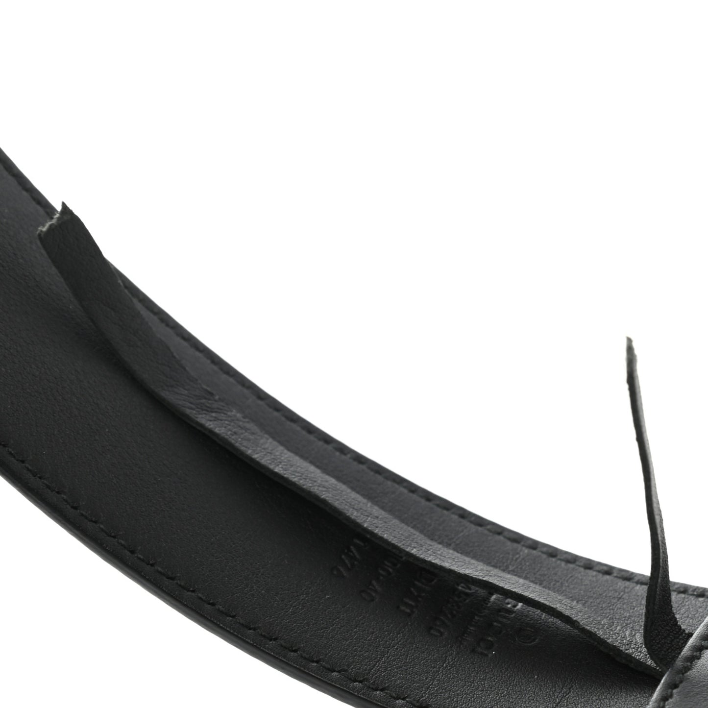 Moon Calfskin Pearl Double G 40mm Belt 100 40 Black Cream