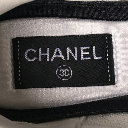 Chanel Suede Kidskin Quilted Sneakers 37 Dark Beige 8 of 10
