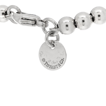 Tiffany Sterling Silver Enamel 4mm Return To Tiffany Heart Tag Bead Bracelet Pink 3 of 6