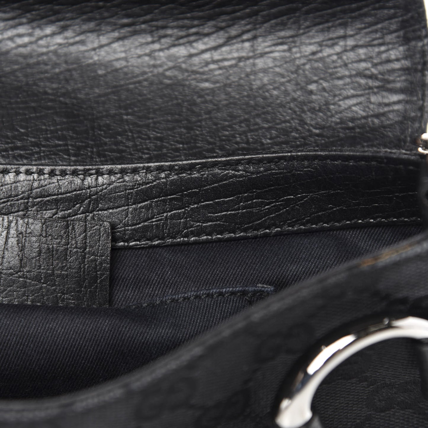 Monogram Horsebit Chain Clutch Black