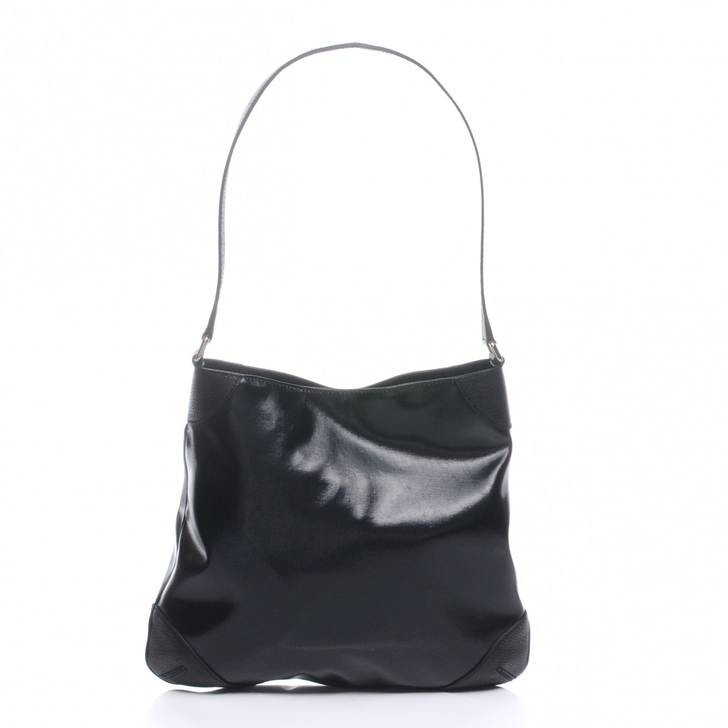 Leather Signature Shoulder Bag Black