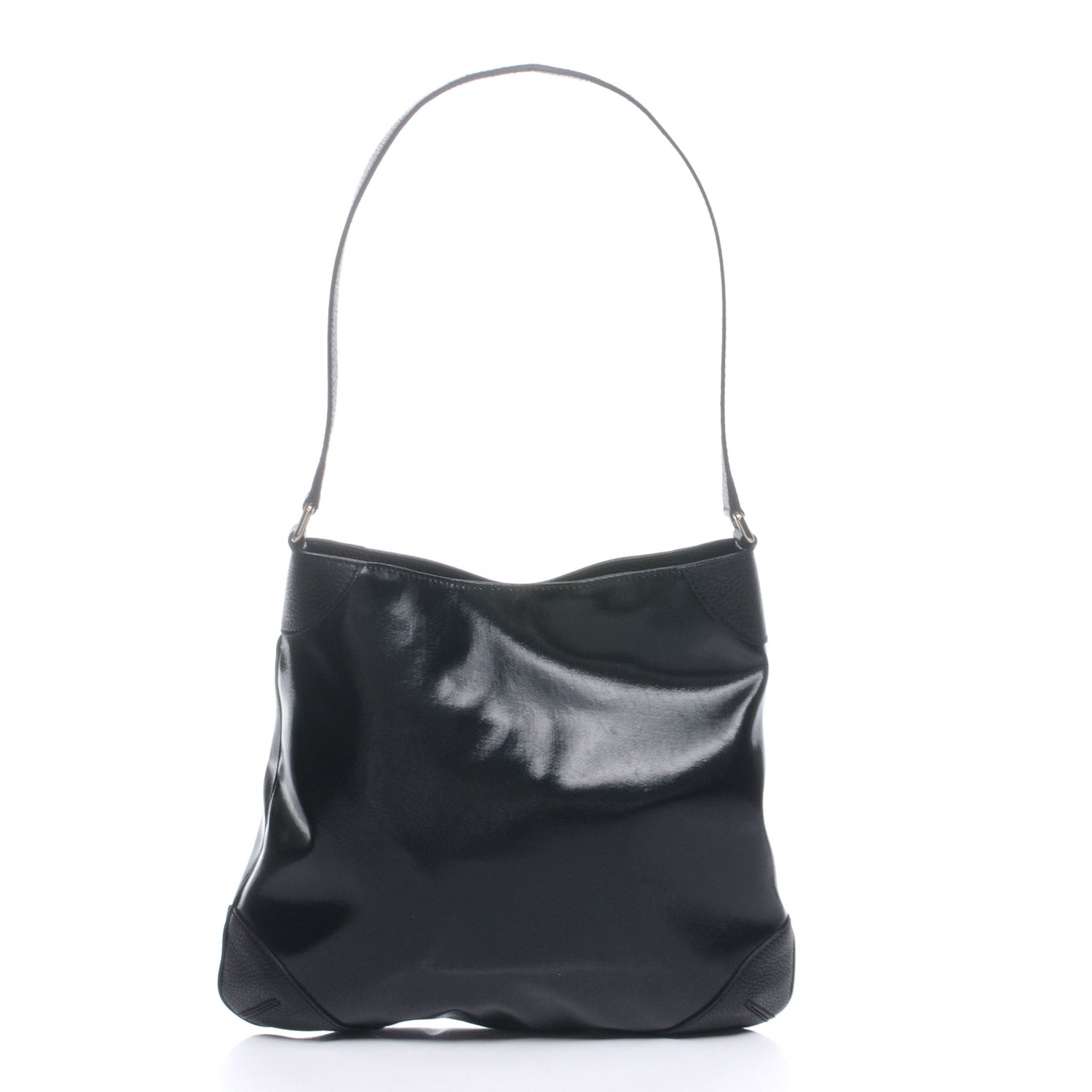 Gucci Leather Signature Shoulder Bag Black 2 of 8