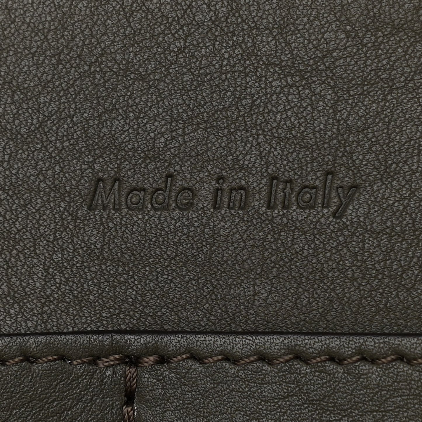 Smooth Calfskin Medium Tri-Fold Bag Khaki