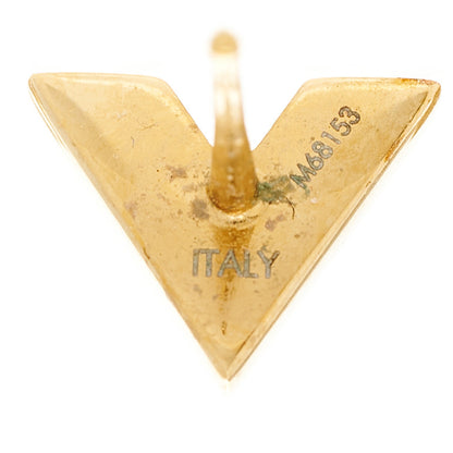 Louis Vuitton Brass Essential V Stud Earrings Gold 3 of 4
