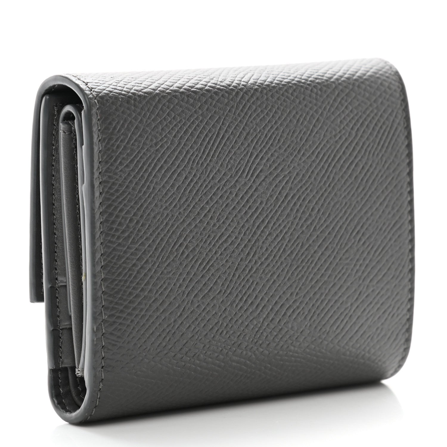 Celine Grained Calfskin Small Tri-Fold Wallet Grey 3 of 15