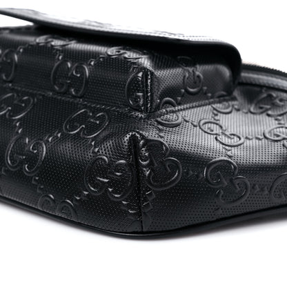 Gucci Calfskin GG Tennis Embossed Pocket Belt Bag Black 9 of 9