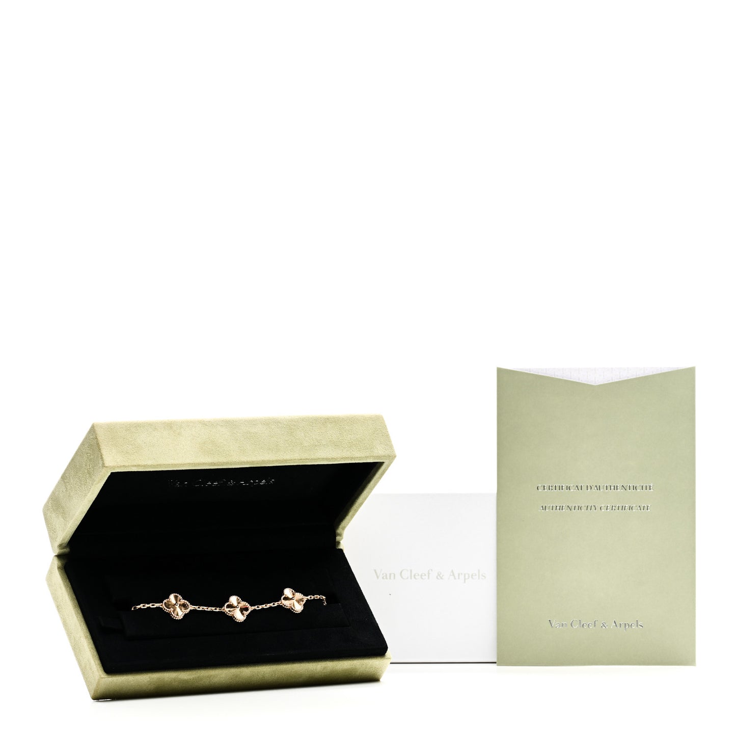 18K Yellow Gold 5 Motifs Guilloche Vintage Alhambra Bracelet