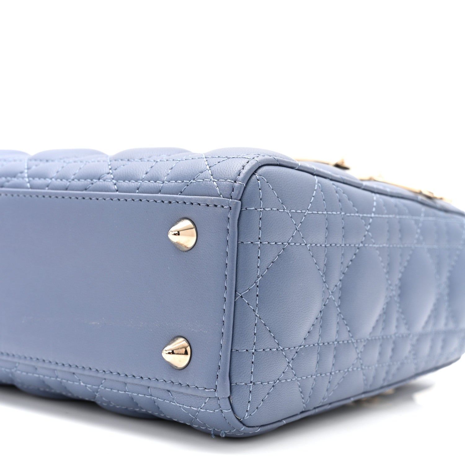 Christian Dior Lambskin Cannage Small My ABCDior Lady Dior Denim Blue 9 of 9