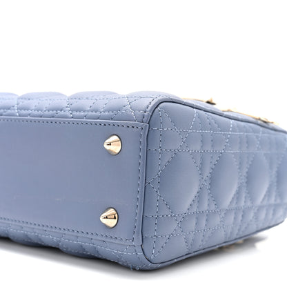 Christian Dior Lambskin Cannage Small My ABCDior Lady Dior Denim Blue 9 of 9