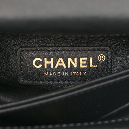 Chanel Calfskin Strass Quilted Extra Mini Coco Handle Flap Dark Grey 6 of 12