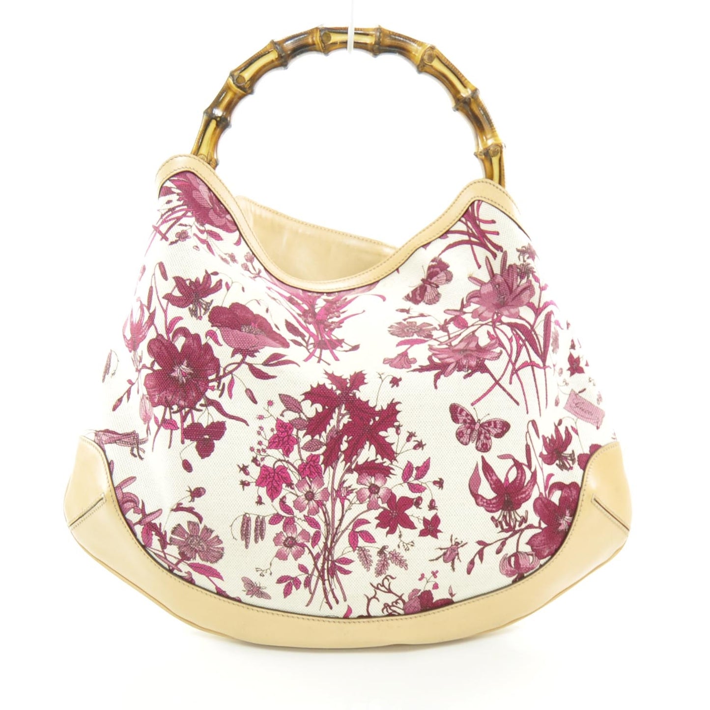 Canvas Floral Flora Peggy Bamboo Top Handle Hobo