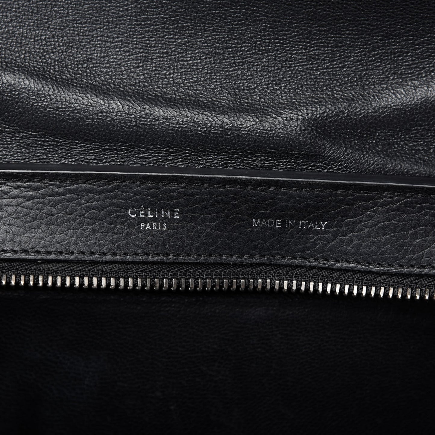 Drummed Calfskin Suede Small Trapeze Black