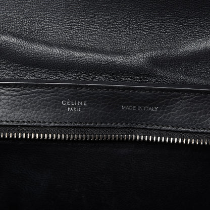 Celine Drummed Calfskin Suede Small Trapeze Black 8 of 10