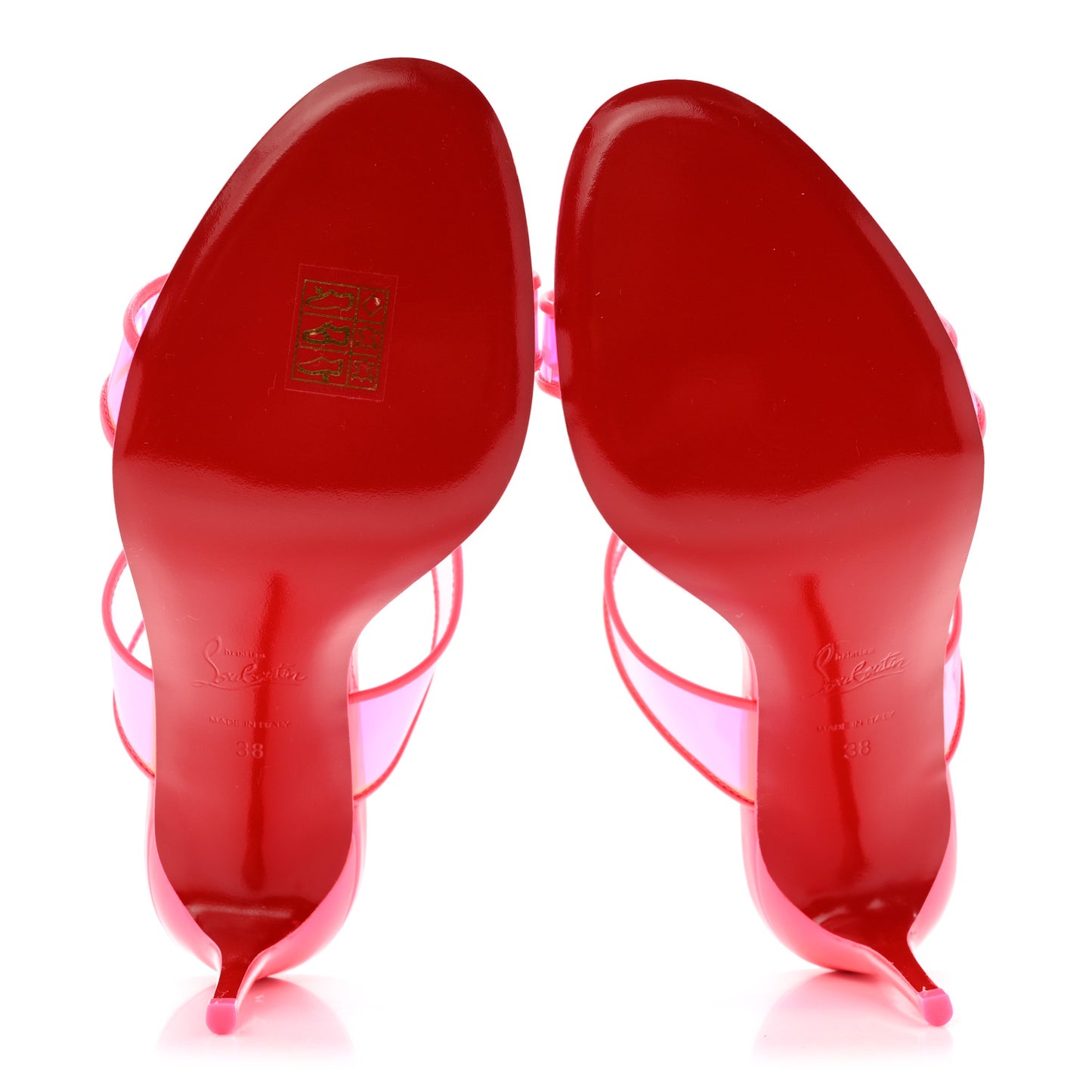 PVC Just Loubi 85 Sandals 38 Fluo Pink
