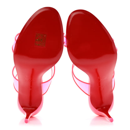 Christian Louboutin PVC Just Loubi 85 Sandals 38 Fluo Pink 6 of 9