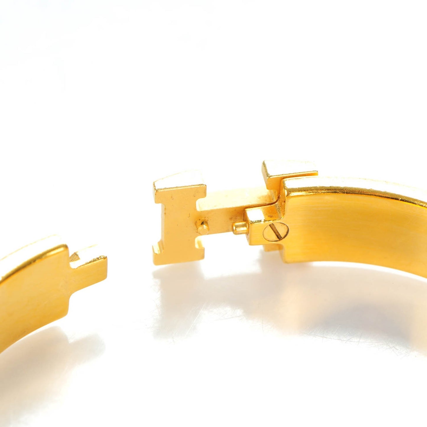 Enamel Narrow Clic Clac H Bracelet GM Black