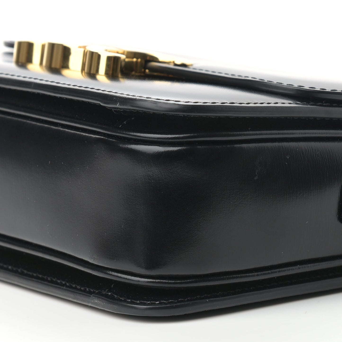 Shiny Calfskin Nano Triomphe Black