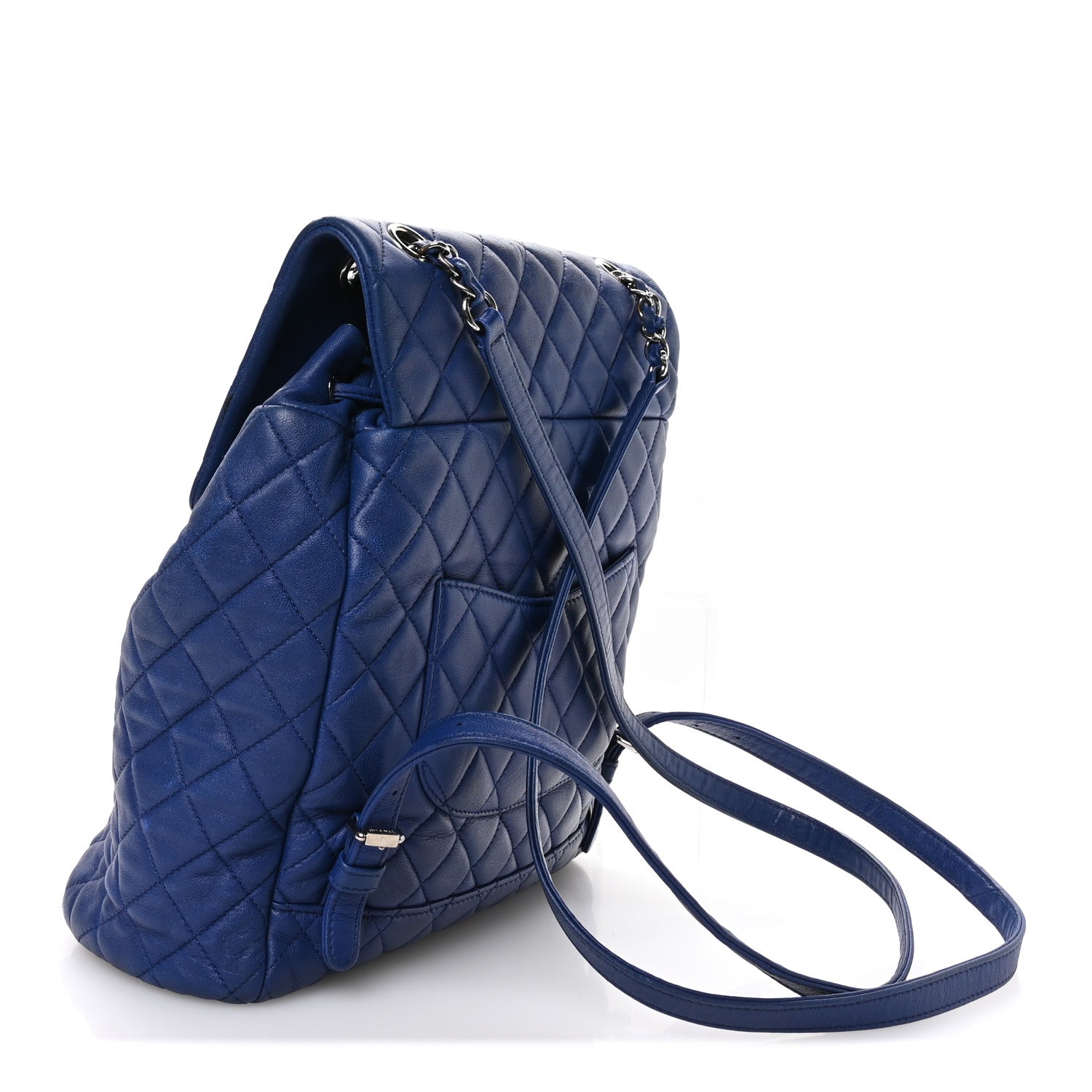 Chanel Lambskin Quilted Large Urban Spirit Backpack Blue 1800320