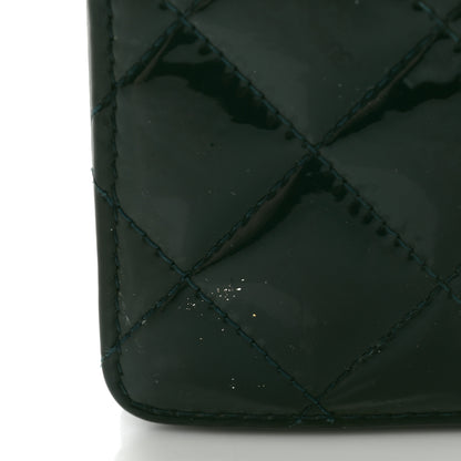 Chanel Patent Calfskin Quilted Yen Wallet Blue 14 of 15