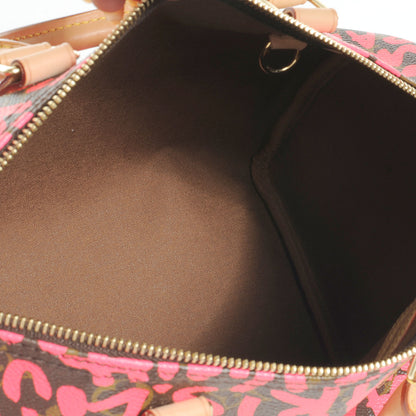 Louis Vuitton Monogram Graffiti Speedy 30 Fuchsia 5 of 7