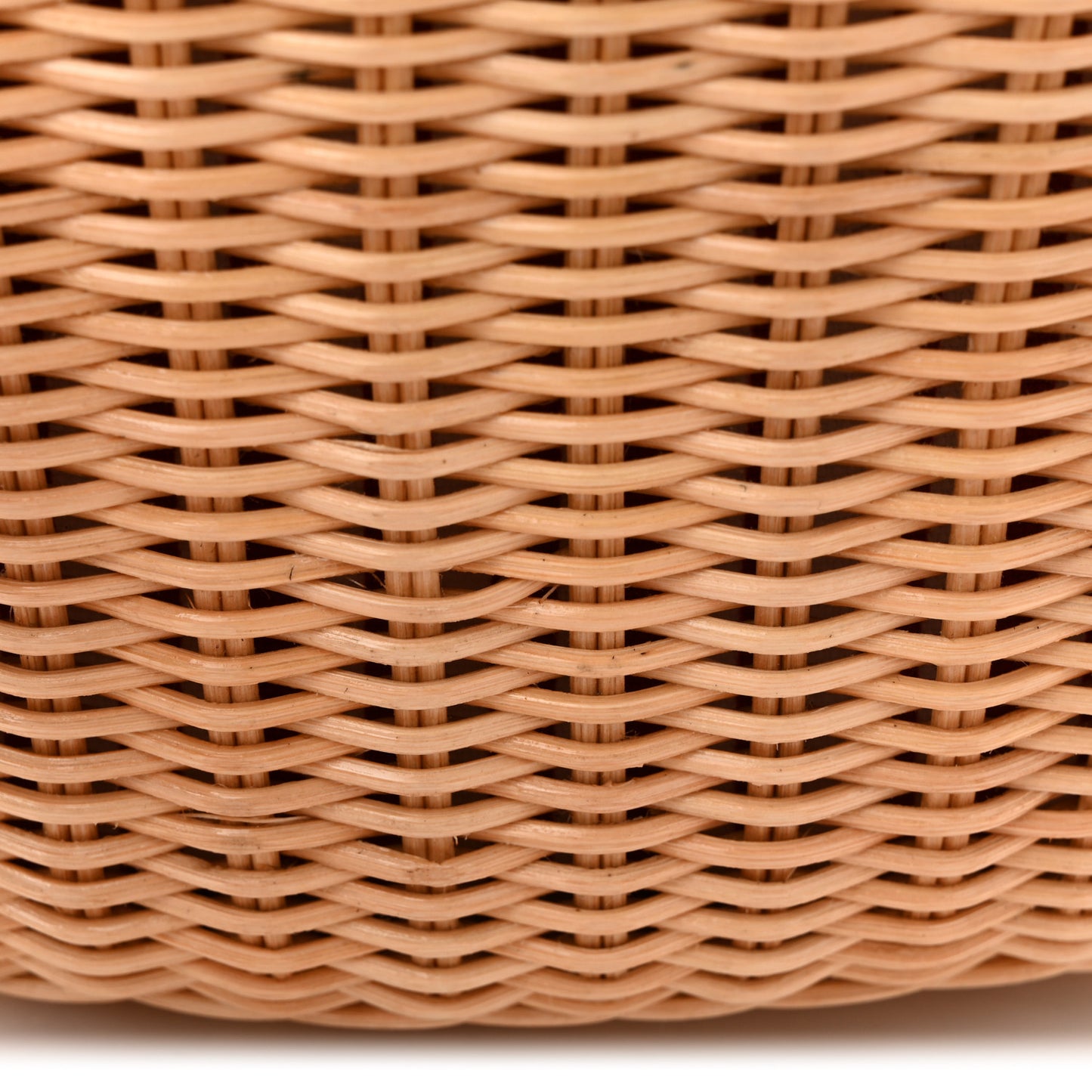 Wicker Canvas Striped Shoulder Bag Naturale Rosso