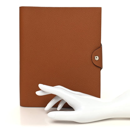 Hermes Togo Ulysse MM Notebook Cover Gold 2 of 10
